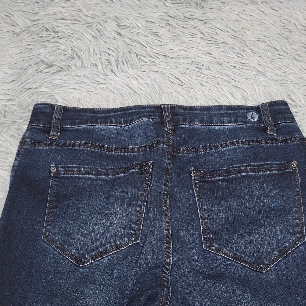 Kensie Jeans Skinny Jeans Women 10 10/30 Blue High Rise Ankle Frayed Hem Stretch - Picture 13 of 13